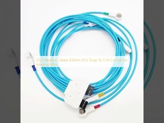 ECG Medical Cables 4.0mm ECG Snap To 2.54 Connector Medical Wire