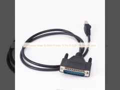 Connector Male To RJ45 Printer 15 Pin D SUB Extension Cable