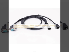 Flexible D SUB Cables DB9 Pin Female To RJ45 And 3 Pin DIN Jack Extension Cable Shielded