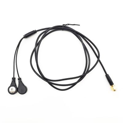 30cm ECG Medical Cables 2 Lead 4.0mm Electrode Snaps To RP SMA Female Right Angle